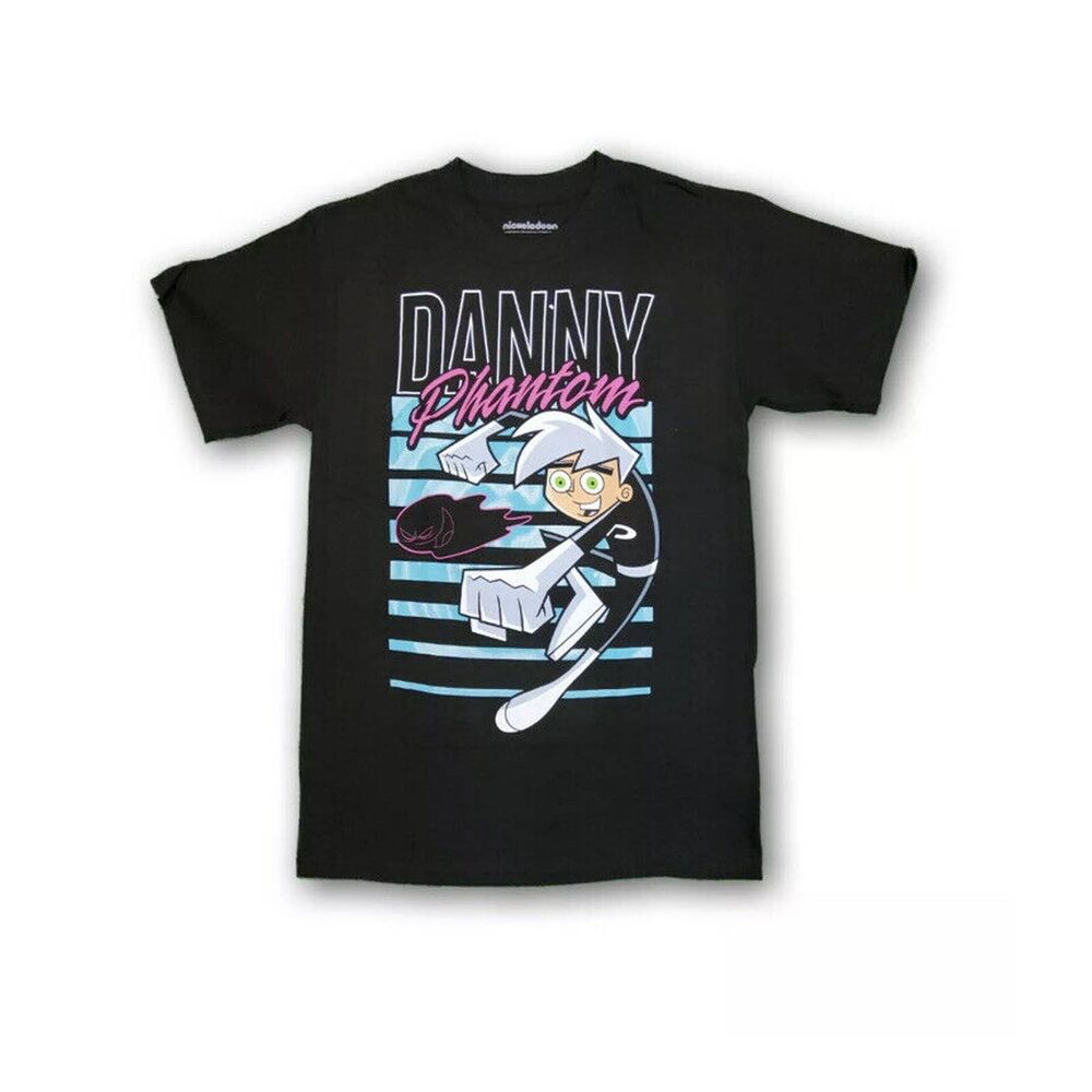 Nickelodeon Mad Engine Danny Phantom Men's Black Short Sleeve T-shirt Size Small